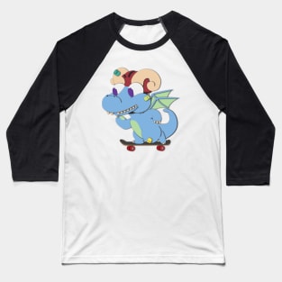 Skateboard Dragon Baseball T-Shirt